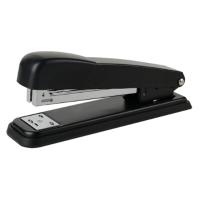 得力(deli)12号针订书器 省力订书机 黑色 0307