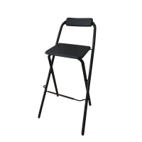 宏绮[规格:49*45*70 单位:cm]折叠椅吧台椅高脚椅凳子家用餐椅靠背椅简约便携加厚成人椅子凳子
