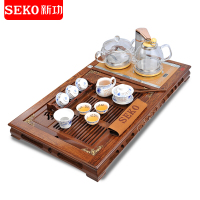新功(SEKO)全自动上水鸡翅木实木茶盘F64 智能茶具电磁炉茶配F99