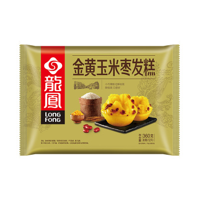 龙凤金装 金黄玉米枣发糕360g(2只)糕点 早餐 点心 面包 茶点 小食