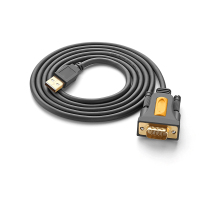 绿联USB转串口线九针com口DB9串口线USB-rs232USB转232转换器母头0.5米