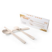 幸福一家人 小麦秸秆勺子套装MY-010 (50套装)