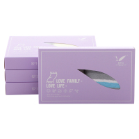 爱竹人双条条纹毛巾(薰衣草软盒)30*60cm