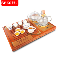 新功(SEKO) F66 配F92玻璃茶炉 智能红坚木茶盘 套装茶盘实木 F66 配F92玻璃茶炉