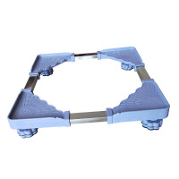 冠猫 洗衣机豪华底座 工程塑料 不锈钢链接管 长宽可调 大底角增高款 灰色12套/箱 整箱发货