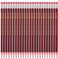 晨光(M&G)2B原木铅笔带橡皮头六角木杆铅笔学生铅笔AWP30804