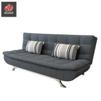 多功能沙发 现代简约可折叠布艺沙发 深灰色 190*85*75(送抱枕2个)