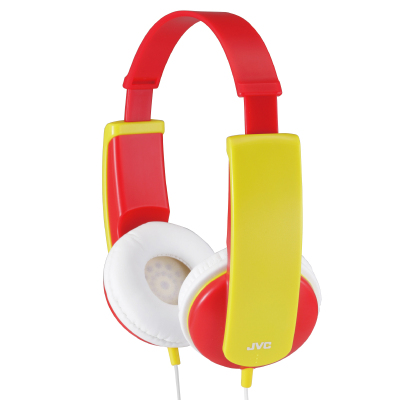 杰伟世(JVC)HA-KD5 头戴式儿童耳机 健康保护听力音量控制 红黄色