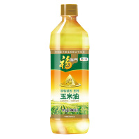 福临门 食用油 非转基因压榨玉米油0.9L