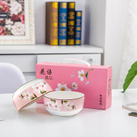 火车头 实用赠品青花瓷碗小礼品碗筷套装伴随手礼盒