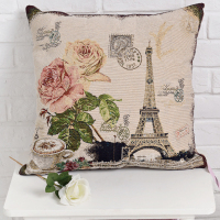 馨亭 法式提花靠垫(埃菲尔铁塔) MKD-001 混色 14个起订