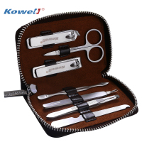 韩国进口指甲刀套装 KB700深啡 指甲剪平口指甲钳