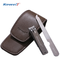 韩国进口指甲刀套装 KA201咖啡 三件套指甲剪平口指甲钳