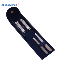 韩国进口指甲刀套装 KB403宝蓝 指甲剪平口指甲钳