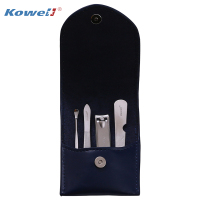 韩国进口指甲刀套装 KB406宝蓝 指甲剪平口指甲钳