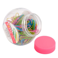 齐心(Comix) 3#29mm镀镍时尚彩色防锈曲别针/回形针 200枚/桶 B3698