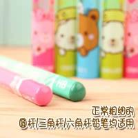 得力0506铅笔套 笔头保护套 卡通铅笔笔帽 咖啡色