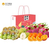 生日福利新鲜营养水果搭配组合一(埃及脐橙6颗 + 越南红心火龙果4颗 + 新疆库尔勒香梨12颗 +新西兰佳沛绿果12颗)