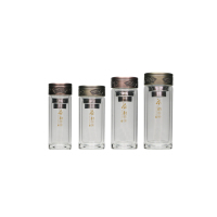 金力(JinLi) JL768-5双层水晶玻璃杯 350ml 单个装