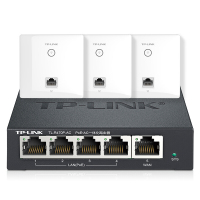 TPLINK450M面板网络AP套装酒店别墅宾馆智能组网wifi无线路由器套装5口AC网关路由器1面板AP3