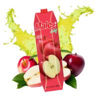 泰国进口饮料果汁 玛丽(Malee)苹果汁饮品 1L*4瓶 整箱 (新老包装交替发货)