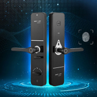 [精选]亚摩斯(AMOS) MS03智能指纹锁 家用指纹锁 电子锁 智能锁 密码锁