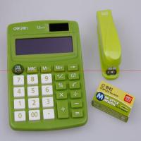 得力33217计算器办公组合(绿)(卡)