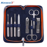 韩国进口指甲刀套装 可威尔KE801蓝色 指甲剪平口指甲钳