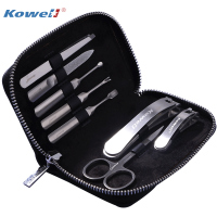 韩国进口指甲刀套装 KD808黑色 指甲剪平口指甲钳
