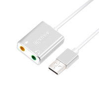 金佳佰业 Z361 贵族系列 USB2.0声卡 耳机+麦克风 太空银