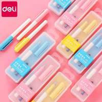 得力A904学生矫姿钢笔(可擦纯蓝/笔壳绿)(1支/盒)