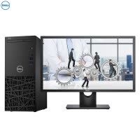 戴尔(DELL)成铭3980商用台式电脑 19.5英寸显示器（I3-8100 8G 1T+256G固态 刻录 W10H)商用办公 家用娱乐 性价比机 企业采购 学生用机