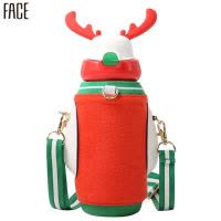 Face儿童保温杯 FC019 450ml 316不锈钢带吸管创意杯子 夏季保温保冷杯子 男女小学生幼儿园通用可爱水杯