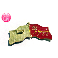 金属党员徽章 水晶滴胶别针款