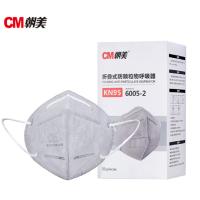 朝美(CM ) 6005-2灰色 J(10个/包)(包)耳带式呼吸阀口罩活性炭不带呼吸阀