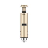 海威特 Havit I13车载蓝牙耳机商务开车车充电挂耳入耳塞式安全锤耳麦 金色