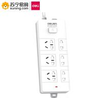 得力18257新国标6位5米 大孔距总控开关插座/插排/插线板/接线板/排插/插线板