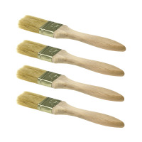 小海牛 毛刷油漆刷子木柄涂料清洁扫灰刷油刷排4支装笔刷1~4寸 WK82210 1英寸