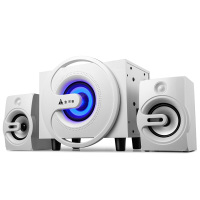 Golden field/金河田Q8台式多媒体蓝牙音响2.1有源木质电脑音箱白色 蓝牙