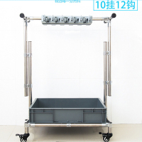 AT 不锈钢拖把架子 酒店 工厂 学校 扫把落地式放置墩布架 可移动 10挂12钩 -TY