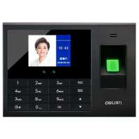 得力3765人脸指纹考勤机 (黑色)