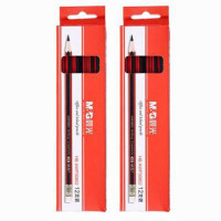 HX 晨光(M&G)AWP30804 2B原木铅笔带橡皮头六角木杆铅笔 10支/盒 单位:盒
