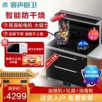 容声(RONGSHENG)集成灶油烟机燃气灶消毒柜一体机JJZT-RQ266S天然气12T大火力集成灶
