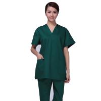 文雅 护士服短袖夏装医护专用面料(墨绿)