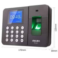 得力3960Z指纹考勤机(银黑)