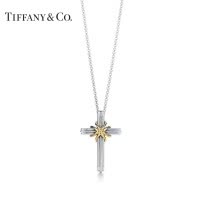 TIFFANY&CO.蒂芙尼18K金/925银捆绑十字架吊坠