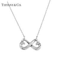 TIFFANY&CO.蒂芙尼 925银心连心镂空造型 项链