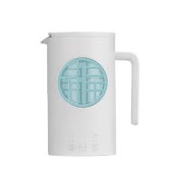 北欧欧慕(nathome) 养生壶煮茶器办公室mini小型家用多功能全自动玻璃烧水壶 白+蓝NYS076