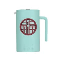 北欧欧慕(nathome) 养生壶煮茶器办公室mini小型家用多功能全自动玻璃烧水壶 蓝+红NYS076