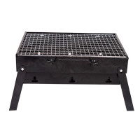 易路达 小黑钢烧烤炉 家用便携BBQ全套碳烧烤架炭烤炉子 35*41*20cm YLD-TZS01